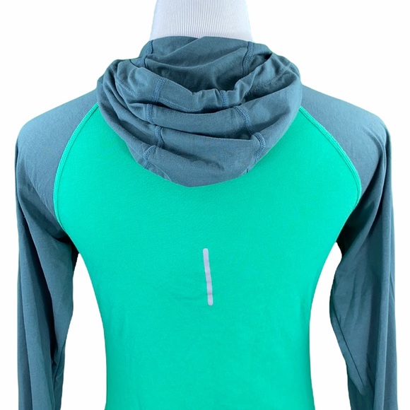 Nike Running Dri-Fit Green & Gray Hooded Tee - Picture 10 of 16
